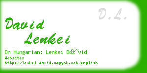 david lenkei business card